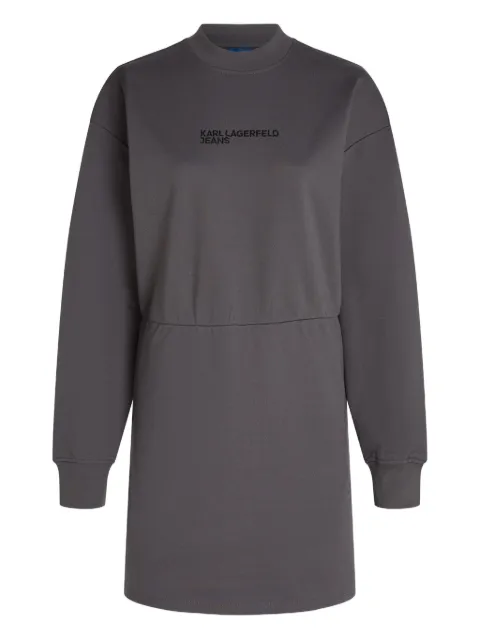 Karl Lagerfeld Jeans logo-detail cotton mini dress Grey B1W130472IE