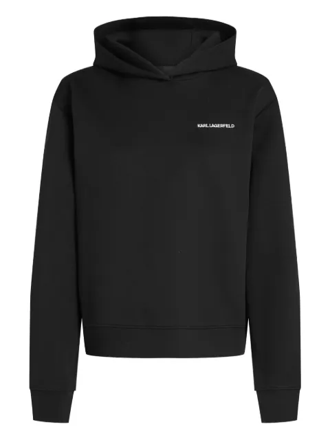 Karl Lagerfeld hooded long-sleeves sweater Black B1W20023999