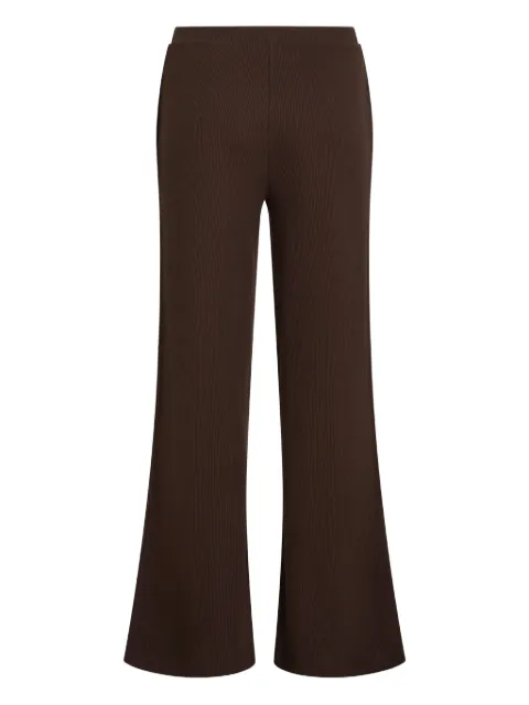 Karl Lagerfeld crest-embroidered trousers Brown B1W440062EP