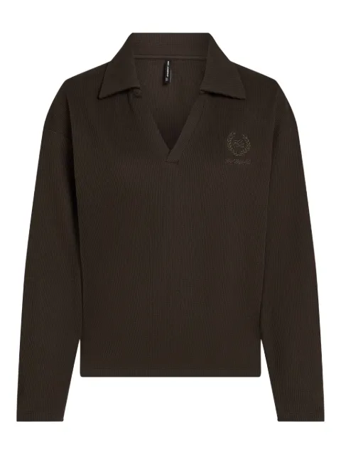 Karl Lagerfeld crest-embroidered polo shirt Brown B1W440052EP