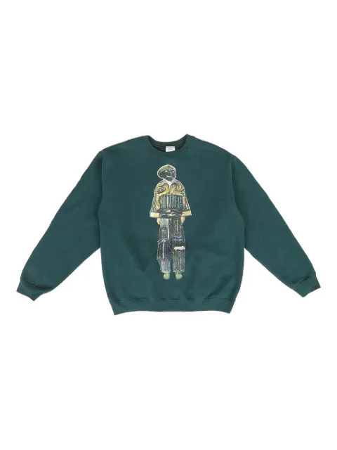 DRx FARMAxY FOR LN-CC graphic-print crew-neck sweatshirt Green DRX17