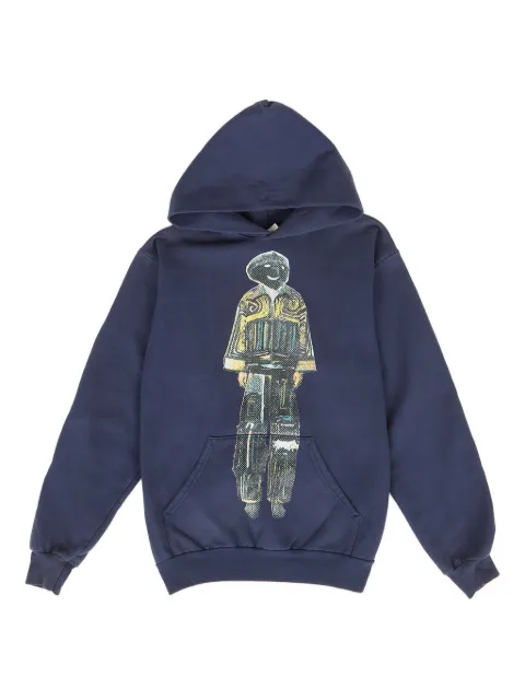 DRx FARMAxY FOR LN-CC graphic-print hoodie Blue DRX30