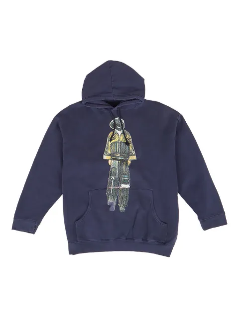DRx FARMAxY FOR LN-CC graphic-print hoodie Blue DRX27