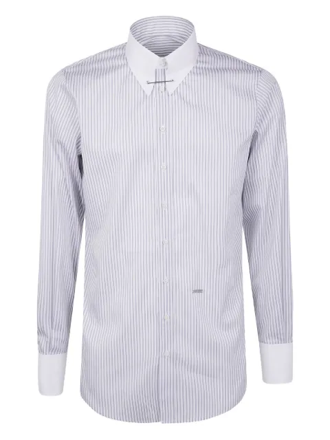 DSQUARED2 striped pin-collar shirt White S71DM0813D35324
