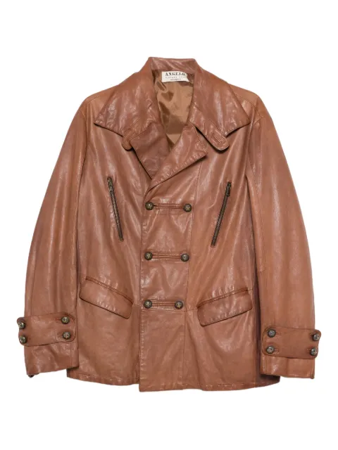 A.N.G.E.L.O. Vintage Cult 1990s leather coat Brown AN600BE