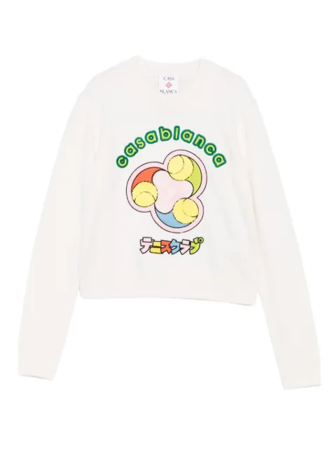 Casablanca Tennis Ball sweater White WAW25KW107301