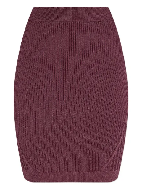 Balmain ribbed mini skirt Purple FF0LC012KJ15