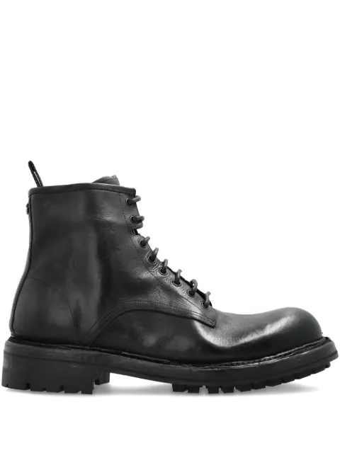 Dolce & Gabbana lace-up leather boots Black A60633AV325