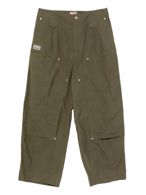 Kenzo quilted-panel trousers Green FF65PA2469HD