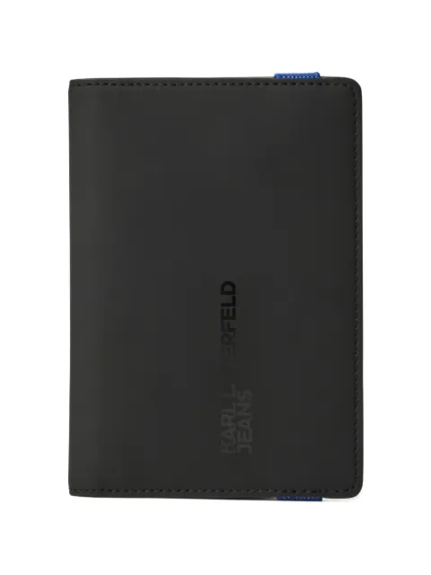 Karl Lagerfeld Jeans logo-detail elasticated passport case Black B1M32083999