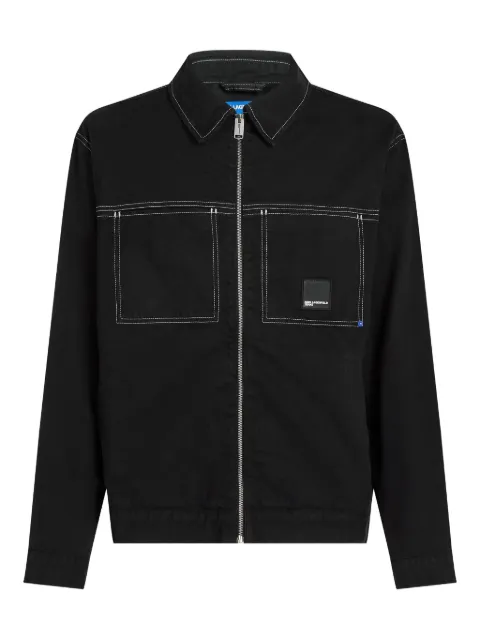 Karl Lagerfeld Jeans contrast-stitch shirt jacket Black B1M14020999