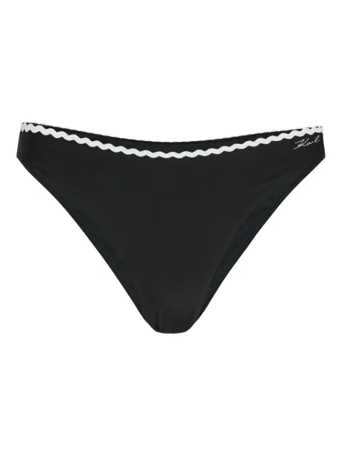 Karl Lagerfeld scallop-trim bikini briefs Black B1W46020999