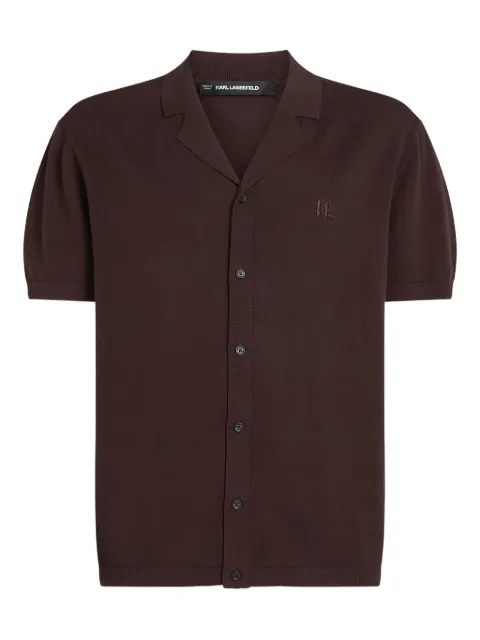 Karl Lagerfeld monogram-detail shirt Brown B1M180192FI