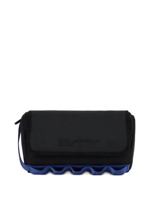 Karl Lagerfeld Jeans strap-detail wash bag Black B1M32046999