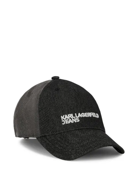 Karl Lagerfeld Jeans two-tone denim cap Black B1M330542IN
