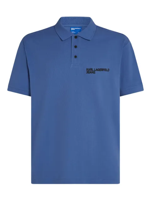 Karl Lagerfeld Jeans logo-detail polo shirt Blue A2M17094690