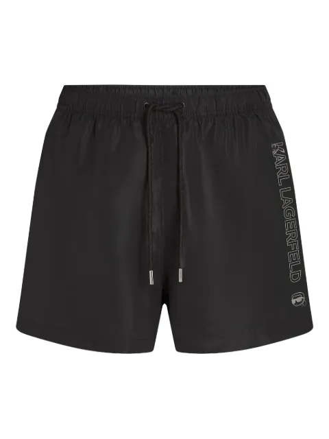 Karl Lagerfeld Ikon logo-print swim shorts Black B1M46001999