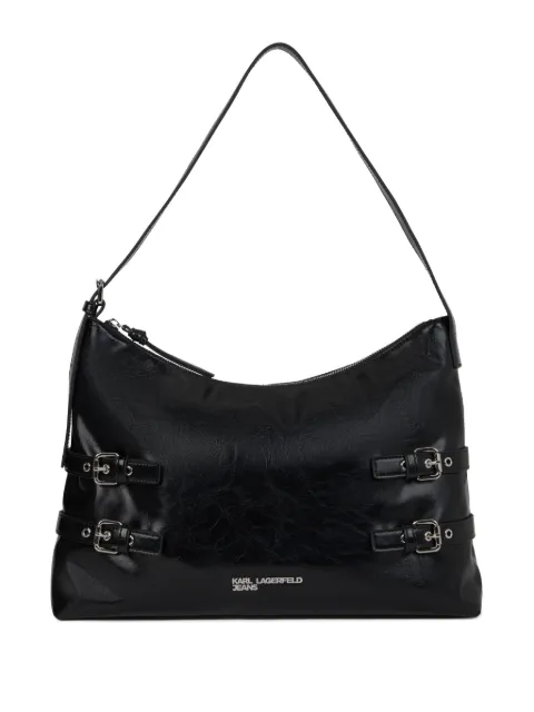 Karl Lagerfeld Jeans large buckle shoulder bag Black B1W30154999