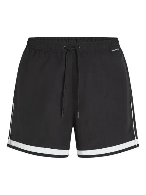 Karl Lagerfeld contrast-trim swim shorts Black B1M46006999