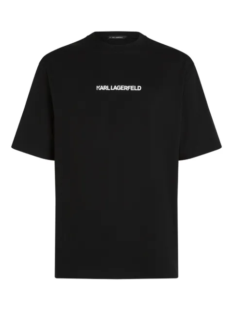 Karl Lagerfeld portrait-print T-shirt Black B1M17002999