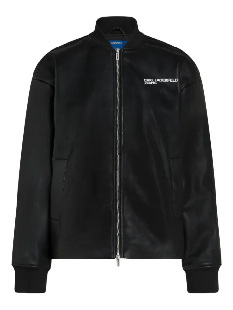 Karl Lagerfeld Jeans logo-detail bomber jacket Black B1W15026999