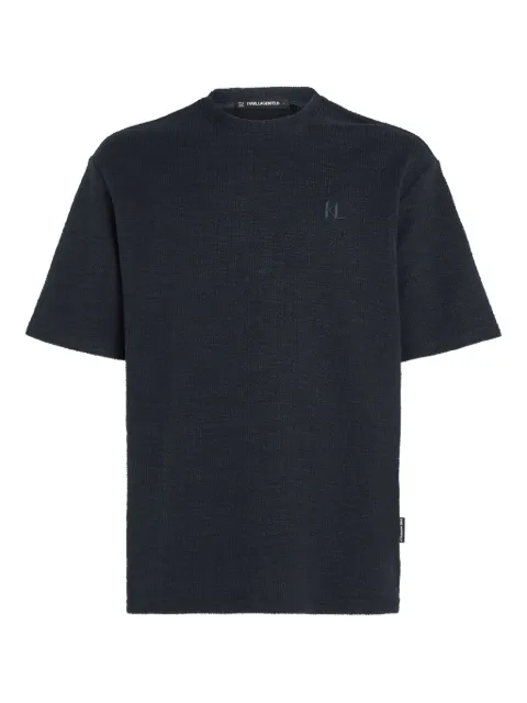 Karl Lagerfeld bouclé T-shirt Blue B1M17013393
