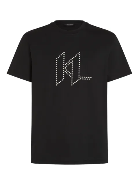 Karl Lagerfeld Karl DNA studded-monogram T-shirt Black B1M17018999