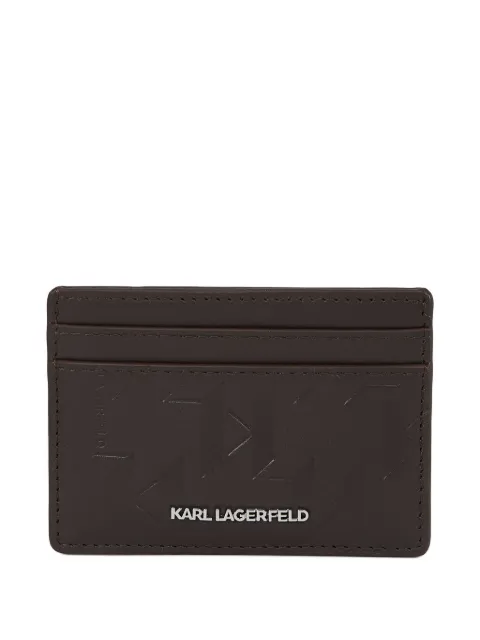 Karl Lagerfeld K/Loom leather cardholder Brown A1M320982FI