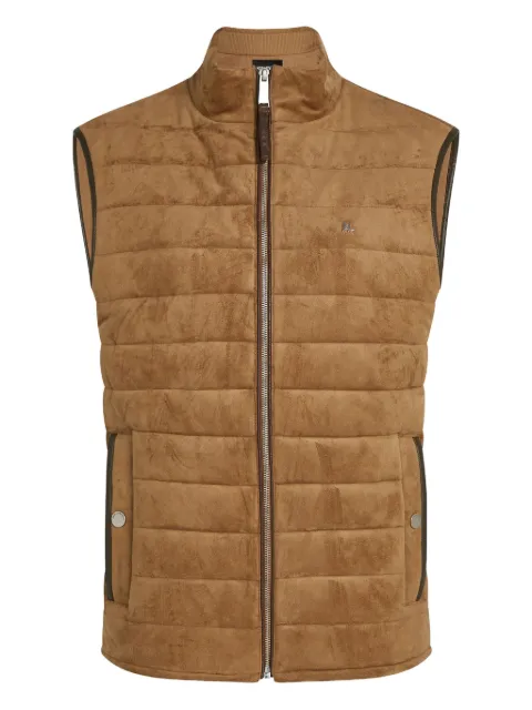 Karl Lagerfeld quilted faux-suede gilet Brown B1M150111BZ