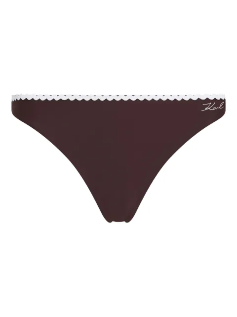 Karl Lagerfeld logo-print bikini briefs Red B1W460202FI