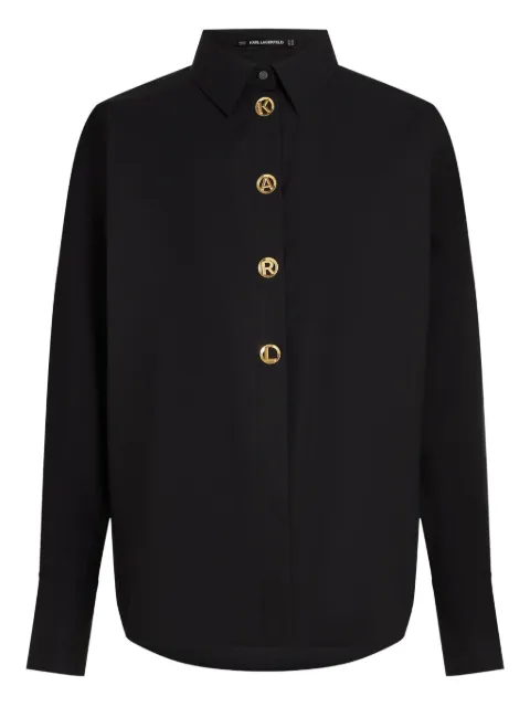 Karl Lagerfeld Karl-letters-buttons shirt Black B1W11012999