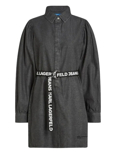 Karl Lagerfeld Jeans belted denim dress Grey B1W130381BJ