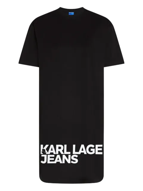 Karl Lagerfeld Jeans logo-print dress Black B1W13054999