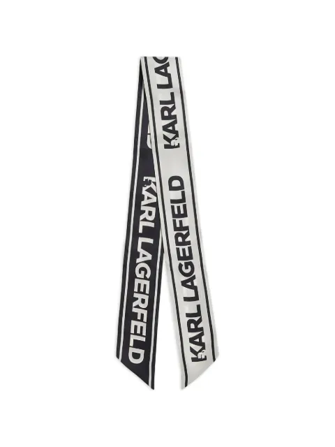 Karl Lagerfeld silk scarf Black B1W33022101
