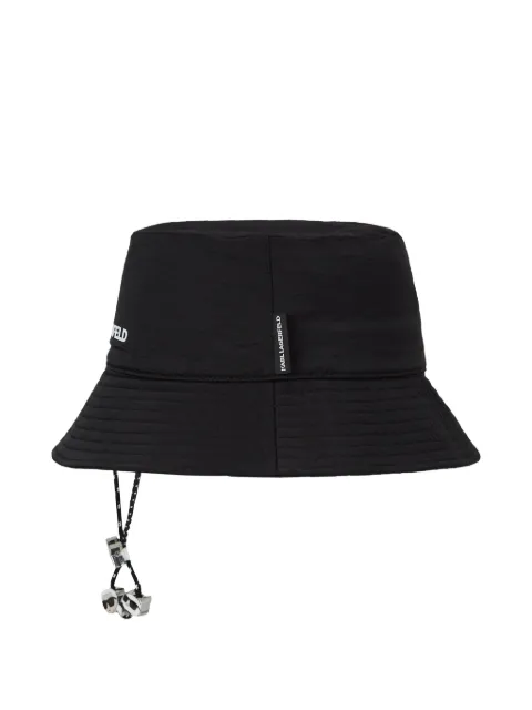 Karl Lagerfeld Ikon-charm bucket hat Black B1W33020999