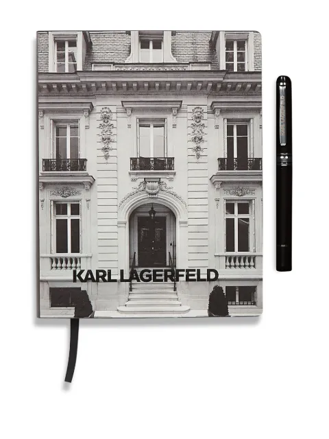 Karl Lagerfeld logo-print pen set Grey B1W42004250