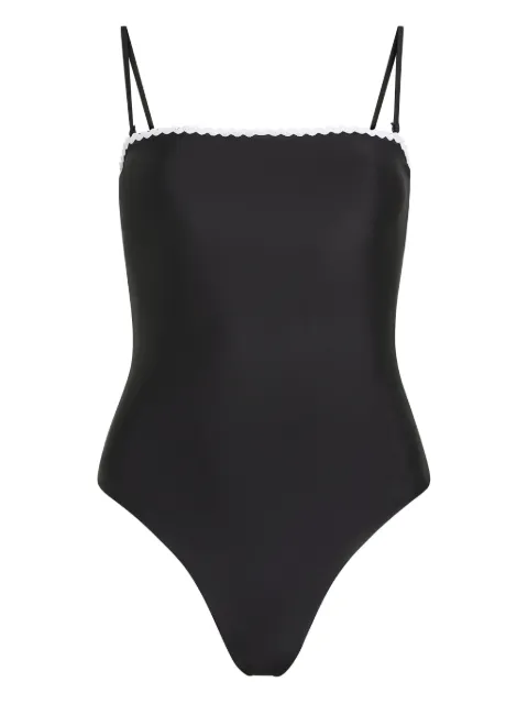 Karl Lagerfeld scallop-trim swimsuit Black B1W46021999