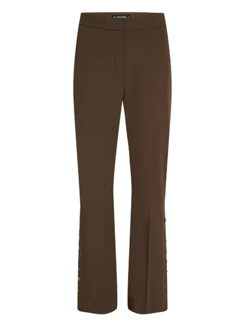 Karl Lagerfeld press-stud detailing trousers Brown B1W10006201