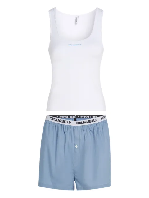 Karl Lagerfeld logo-detailing pajamas Blue B1W45008100