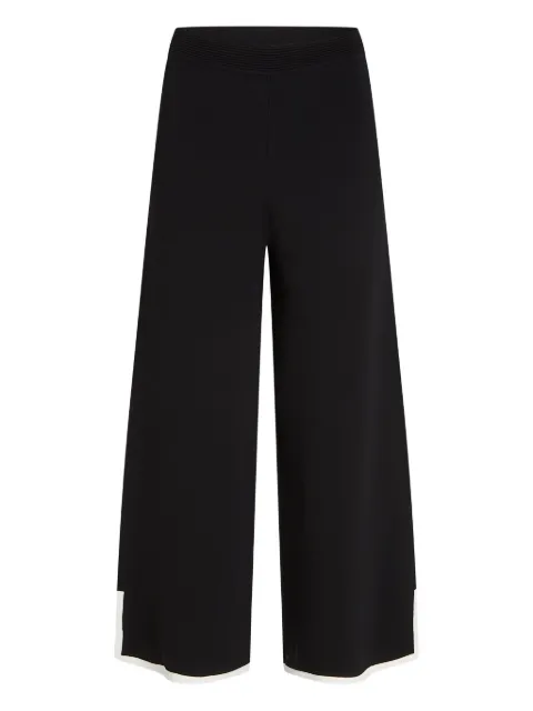 Karl Lagerfeld contrast-piping palazzo-pants Black B1W10010998