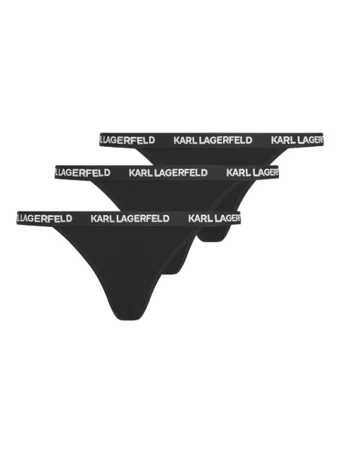 Karl Lagerfeld logo-waistband briefs (pack of three) Black B1W47032999