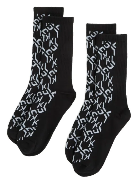 Karl Lagerfeld Jeans monogram-pattern socks Black B1M470292IS