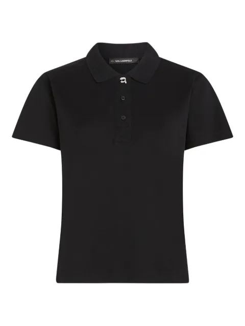Karl Lagerfeld Ikon button polo shirt Black B1W17035999