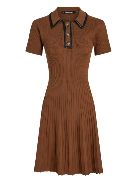 Karl Lagerfeld button-fastening polo dress Brown B1W13011141