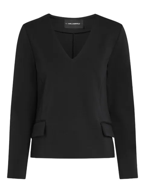 Karl Lagerfeld flap-pocket top Black B1W20009999