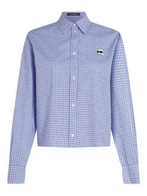 Karl Lagerfeld Ikon checked blouse Blue B1W110201HT