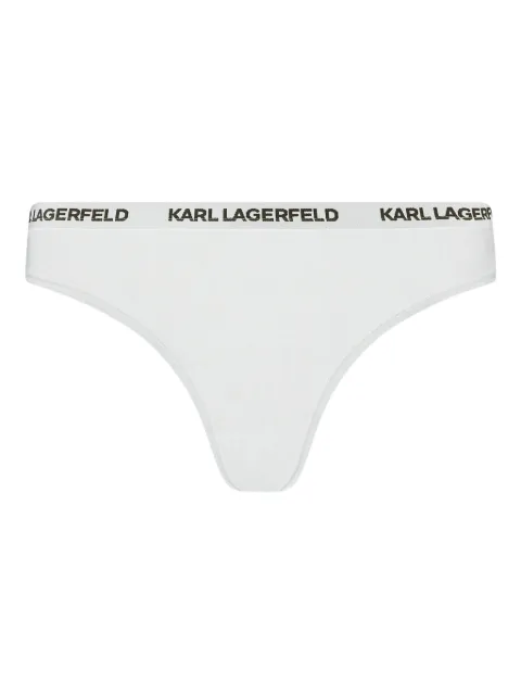Karl Lagerfeld logo-detailing thong White B1W47031100