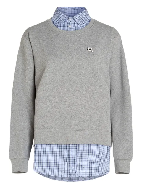 Karl Lagerfeld Ikon layered sweatshirt Grey B1W20028257