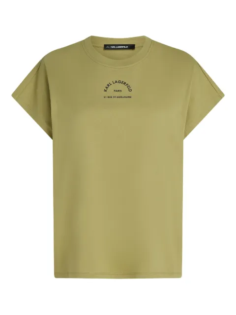 Karl Lagerfeld Rue St-Guillaume design glitter T-shirt Green B1W170322FK