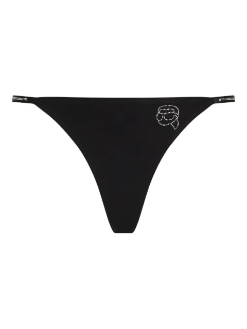 Karl Lagerfeld Ikon rhinestones thong Black B1W47002999